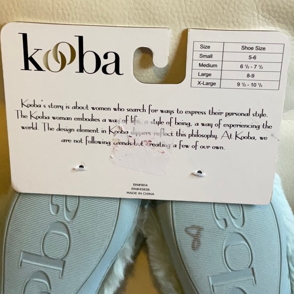 Kooba Memory Foam Slippers Small Blue New - Picture 4 of 5